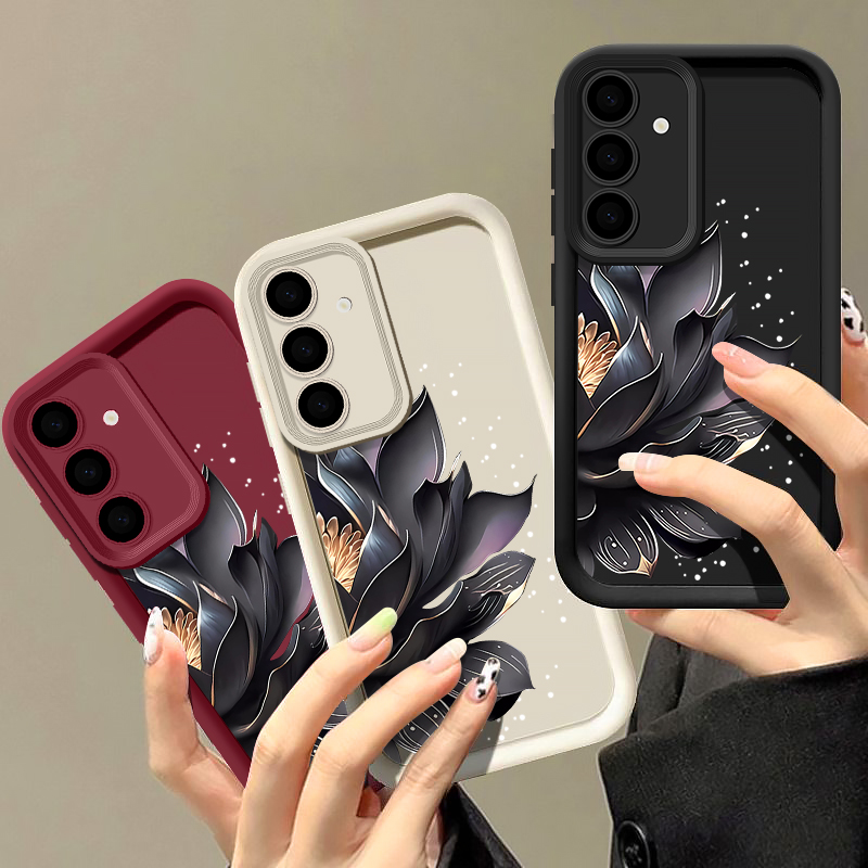 Samsung Galaxy A55 - Funda de teléfono con flor de
