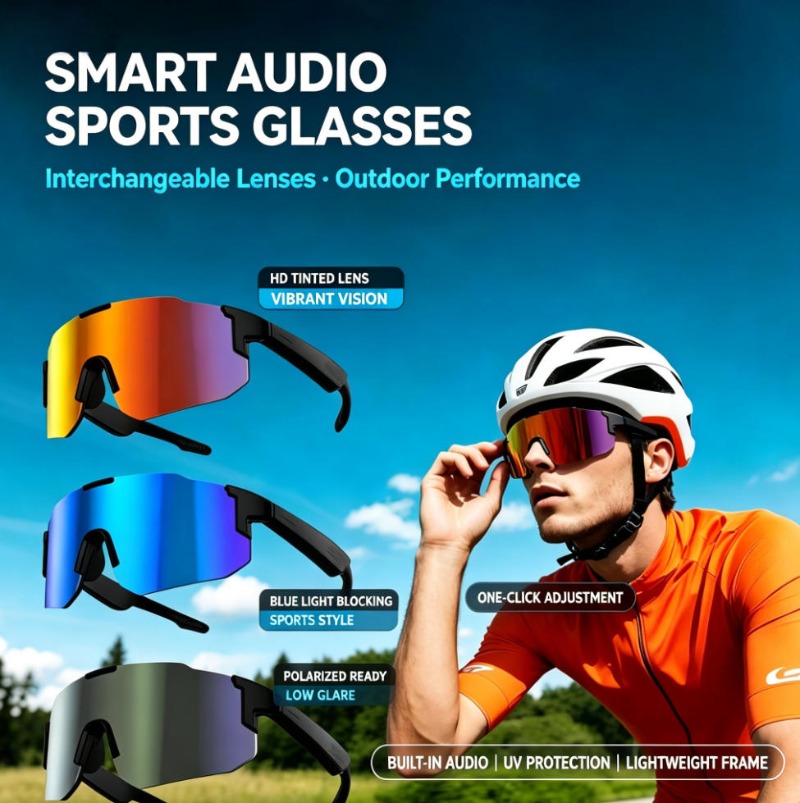 Smart Glasses Lens - Gafas de Sol Deportivas Inteligentes con
