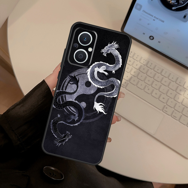 Funda con diseño de dragón y t - Oppo Reno 12 reseña y precio