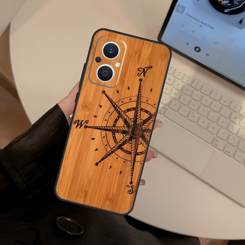 Funda de madera con estampado  - Oppo Reno 12 reseña y precio