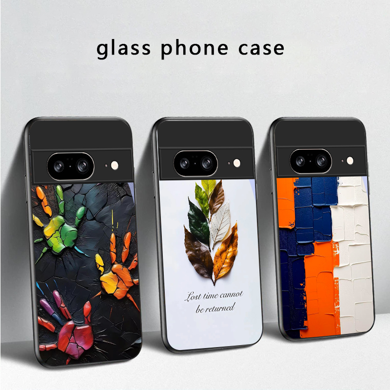 Funda de cristal negra con dis - Google Pixel 8A reseña y precio
