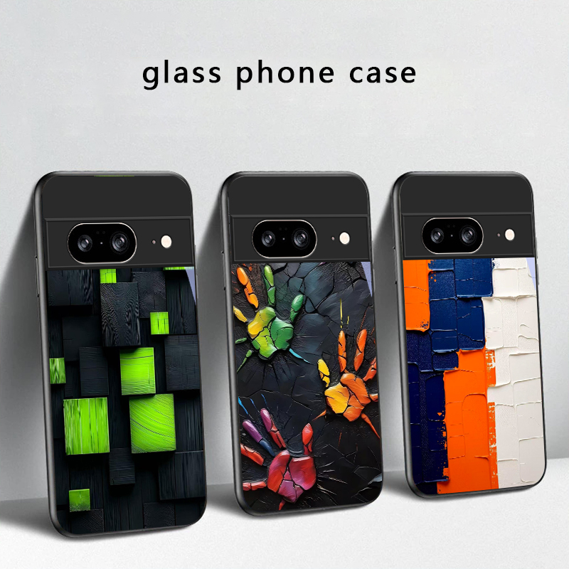 Funda de cristal negra con dis - Google Pixel 8A reseña y precio
